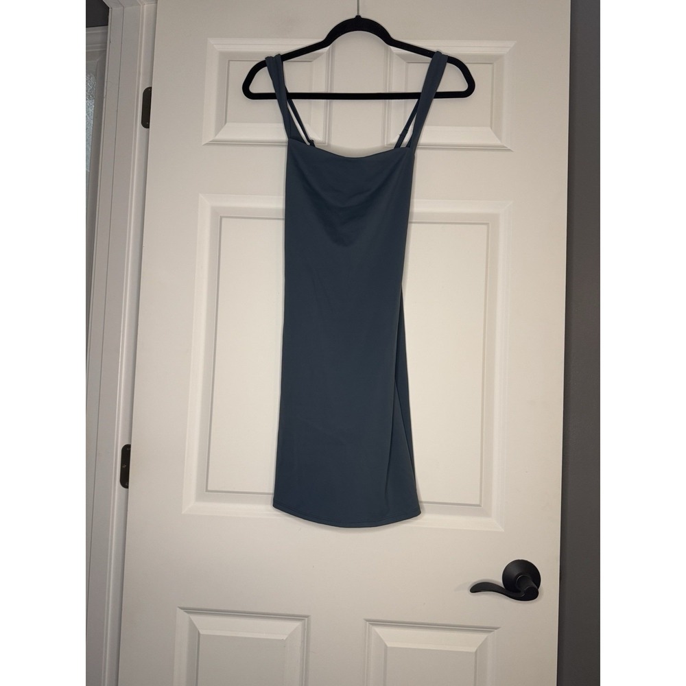 Qinsen Activewear Dress Built In Shorts Xl Blueish Green Nwot